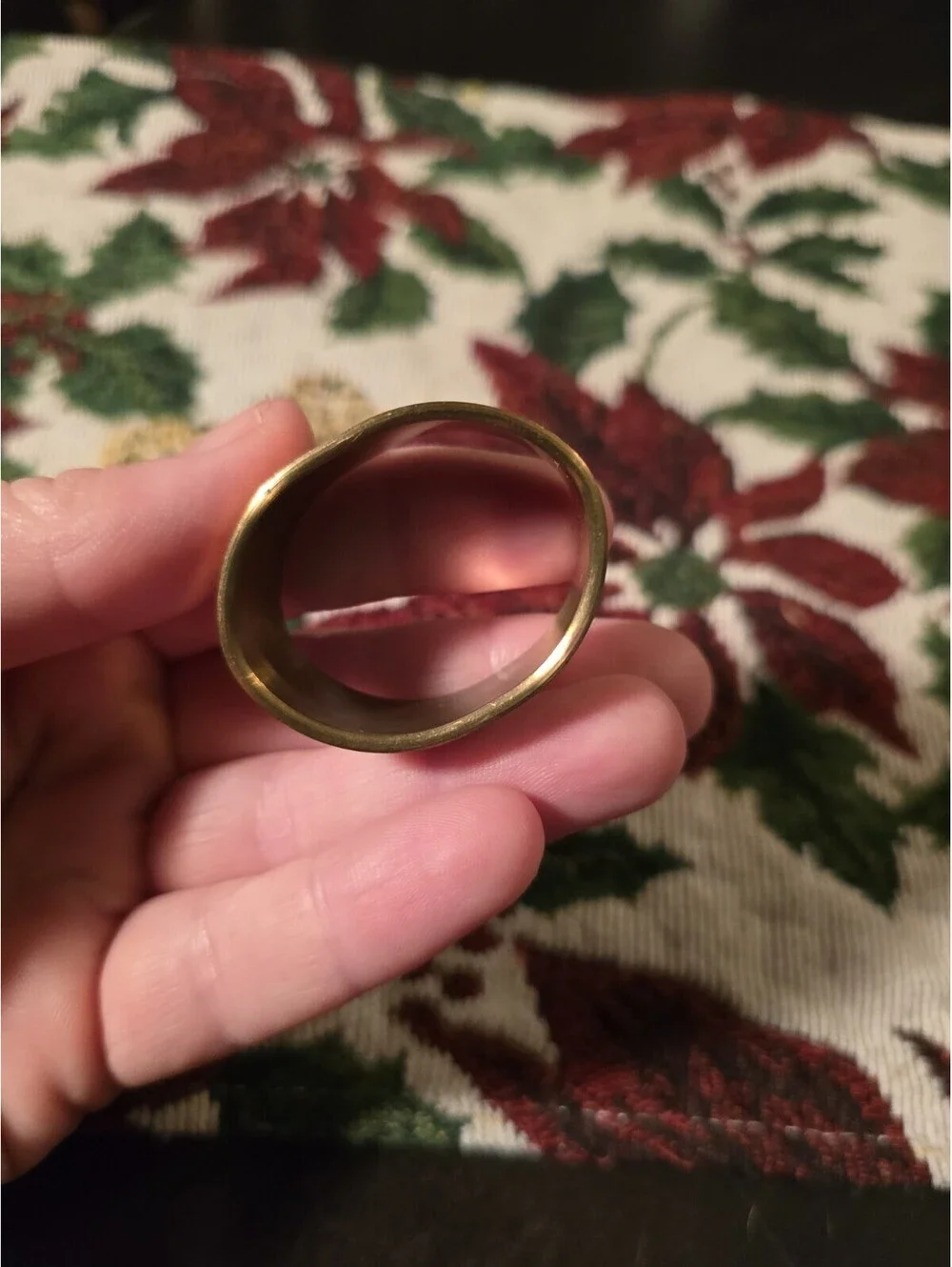 Vintage Brass Napkin Rings Set Of 4.